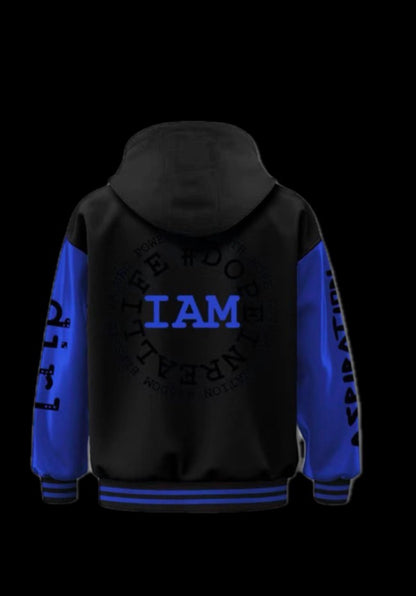 Hooded Letterman Jacket