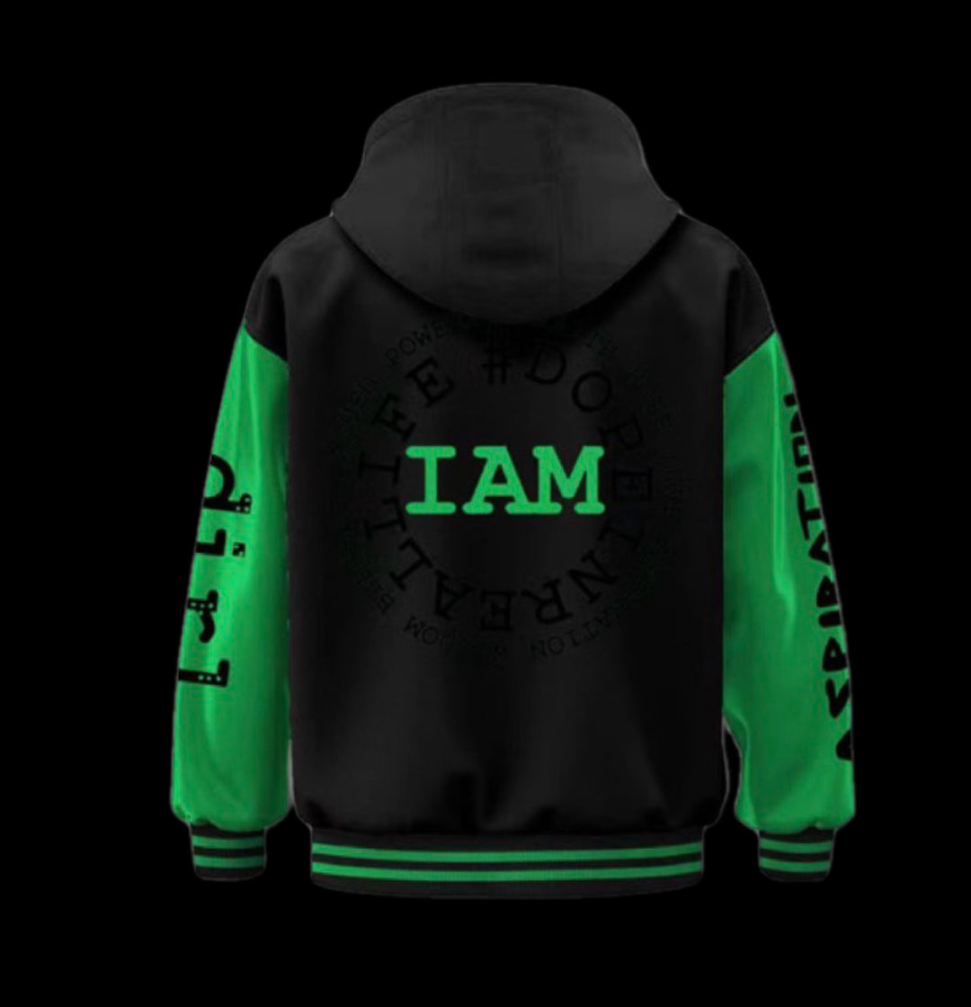 Hooded Letterman Jacket