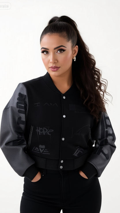All Black Everything Dope Letterman Jackets
