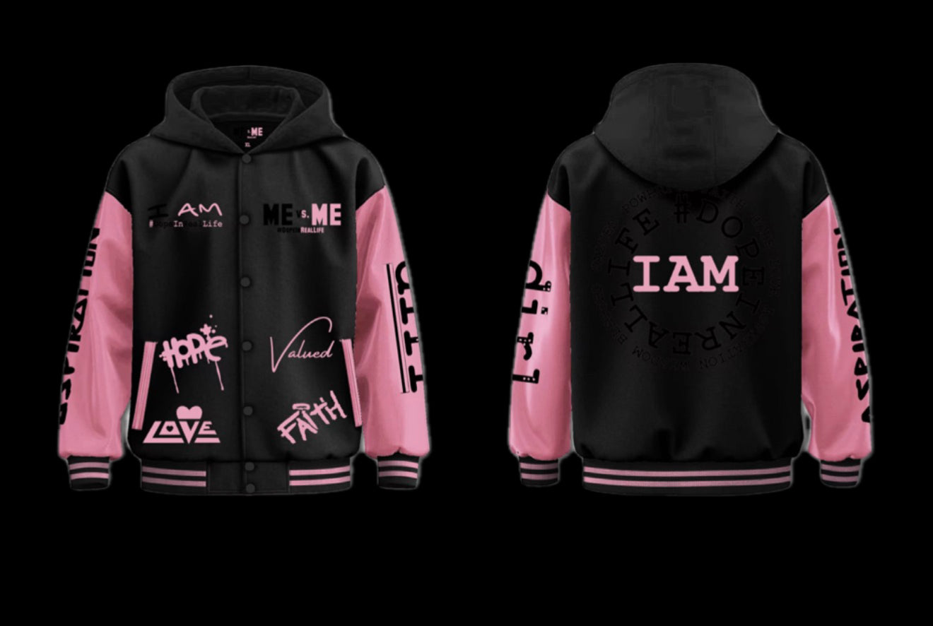 Hooded Letterman Jacket